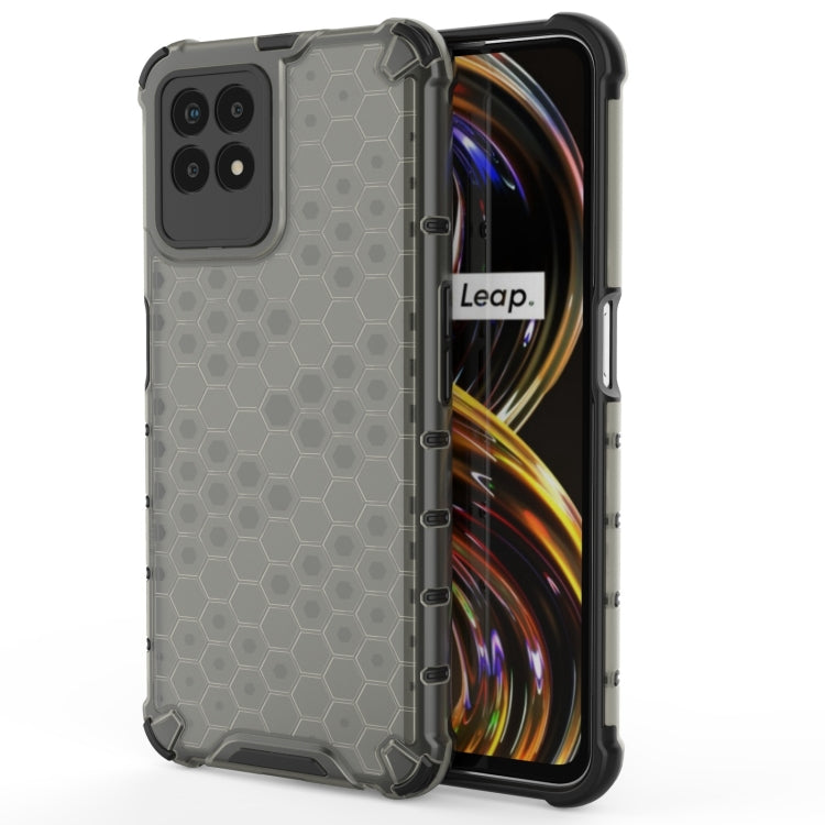 For OPPO Realme 8i Shockproof Honeycomb PC + TPU Phone Case(Black) - Realme Cases by PMC Jewellery | Online Shopping South Africa | PMC Jewellery | Buy Now Pay Later Mobicred