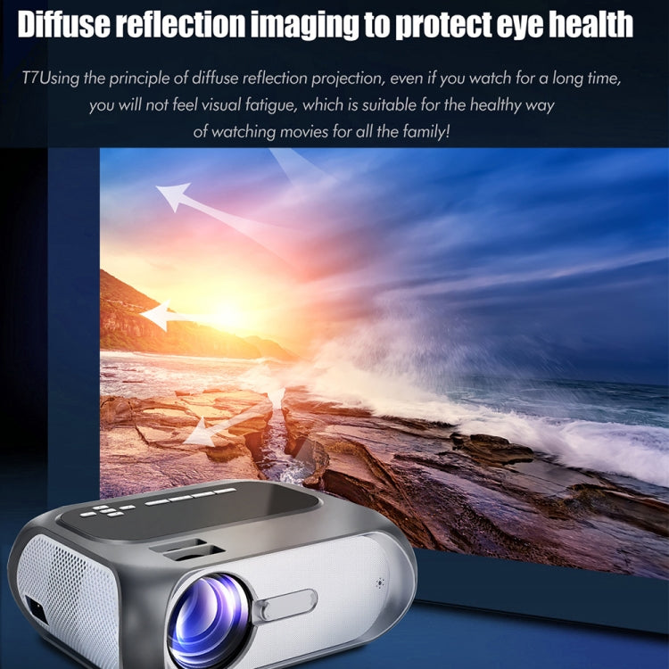 T7 1920x1080P 200 ANSI Portable Home Theater LED HD Digital Projector, Basic Version, AU Plug(Black) - LED Projector by PMC TechLife | Online Shopping South Africa | PMC TechLife | Buy Now Pay Later Mobicred
