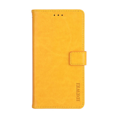 For Meizu 18x idewei Crazy Horse Texture Leather Case with Holder & Card Slots & Wallet(Yellow) - Meizu by idewei | Online Shopping South Africa | PMC Jewellery | Buy Now Pay Later Mobicred