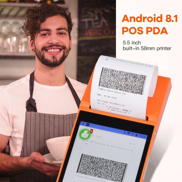 SGT-SP01 5.5 inch HD Screen Handheld POS Receipt Printer, Basic Version, US Plug(Blue) - Receipt Printers by PMC Jewellery | Online Shopping South Africa | PMC Jewellery | Buy Now Pay Later Mobicred