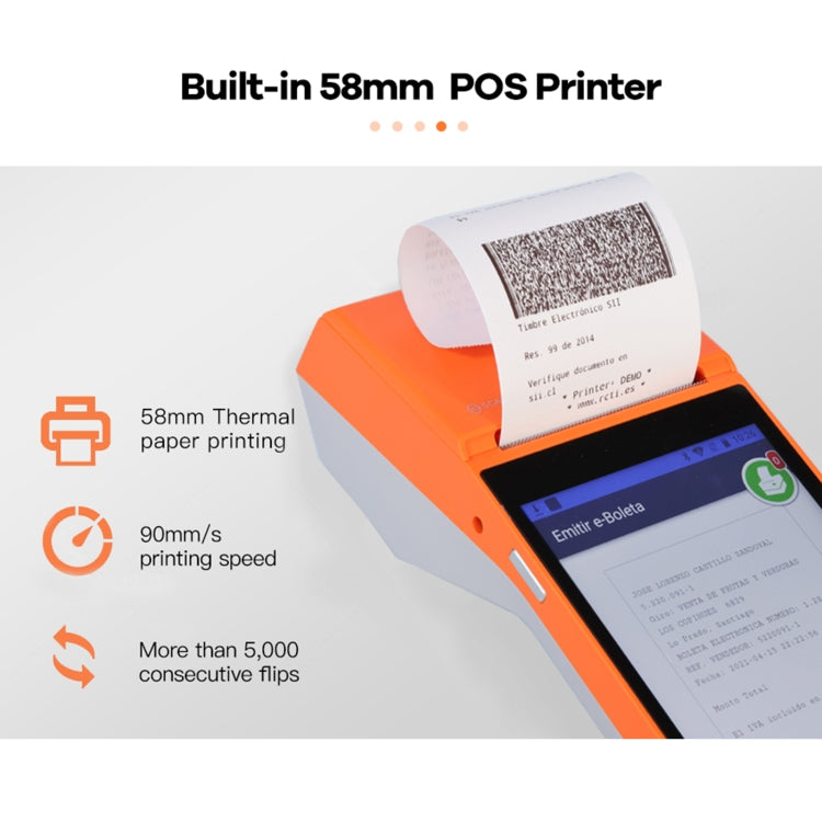 SGT-SP01 5.5 inch HD Screen Handheld POS Receipt Printer, Basic Version, AU Plug(Orange) - Receipt Printers by PMC Jewellery | Online Shopping South Africa | PMC Jewellery | Buy Now Pay Later Mobicred