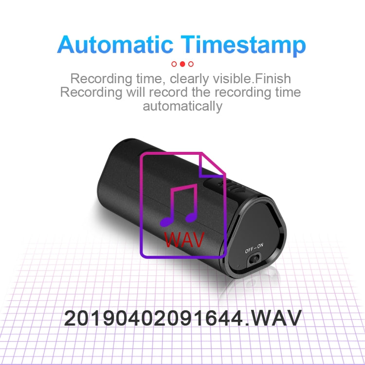 Q51 Intelligent HD Noise Reduction Remote Voice Control Recorder, Capacity:16GB(Black) - free shipping - PMC TechLife - Order now!