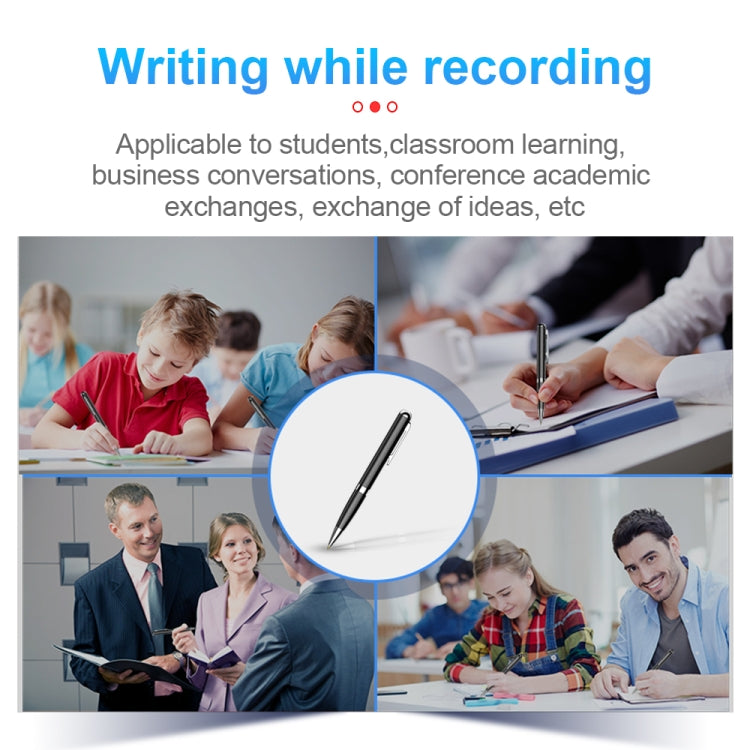 Q96 Intelligent HD Digital Noise Reduction Recording Pen, Capacity:8GB(Black) - Recording Pen by PMC TechLife | Online Shopping South Africa | PMC TechLife | Buy Now Pay Later Mobicred