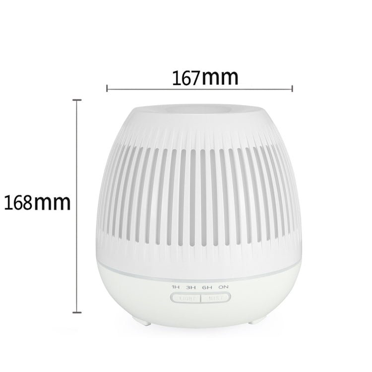 400ml Hollow-out LED Humidifier Wood Grain Air Purifier Aromatherapy Machine Automatic Alcohol Sprayer with Colorful LED Light, Plug Specification:EU Plug(White) - free shipping - PMC TechLife - Order now!