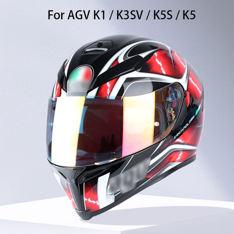 Motorcycle Helmet Visor Anti-UV Wind Shield Lens For AGV K1 / K3SV / K5(Electroplated Silver) - Helmets by PMC Jewellery | Online Shopping South Africa | PMC Jewellery | Buy Now Pay Later Mobicred