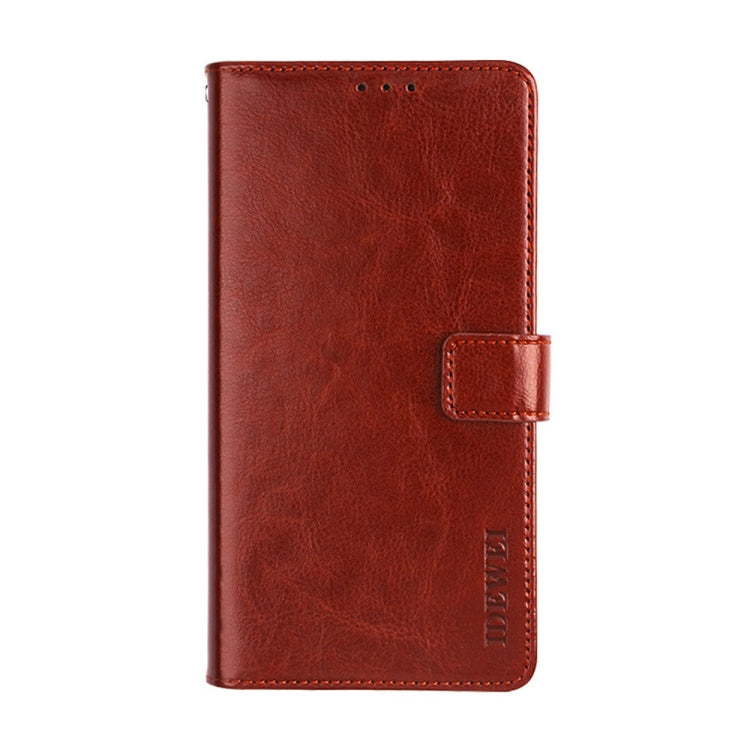 For TCL 20 R 5G idewei Crazy Horse Texture Leather Phone Case(Brown) - TCL by idewei | Online Shopping South Africa | PMC Jewellery | Buy Now Pay Later Mobicred