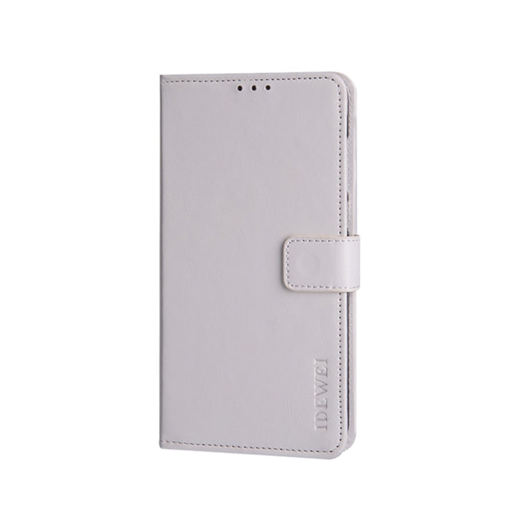 For Umidigi Bison X10 idewei Crazy Horse Texture Leather Phone Case(White) - More Brand by idewei | Online Shopping South Africa | PMC Jewellery | Buy Now Pay Later Mobicred