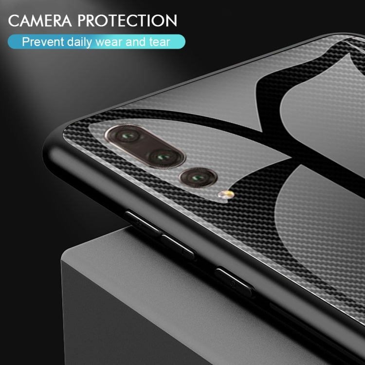 For Huawei P20 Pro Texture Gradient Glass Protective Case(Blue) - Huawei Cases by PMC TechLife | Online Shopping South Africa | PMC TechLife | Buy Now Pay Later Mobicred