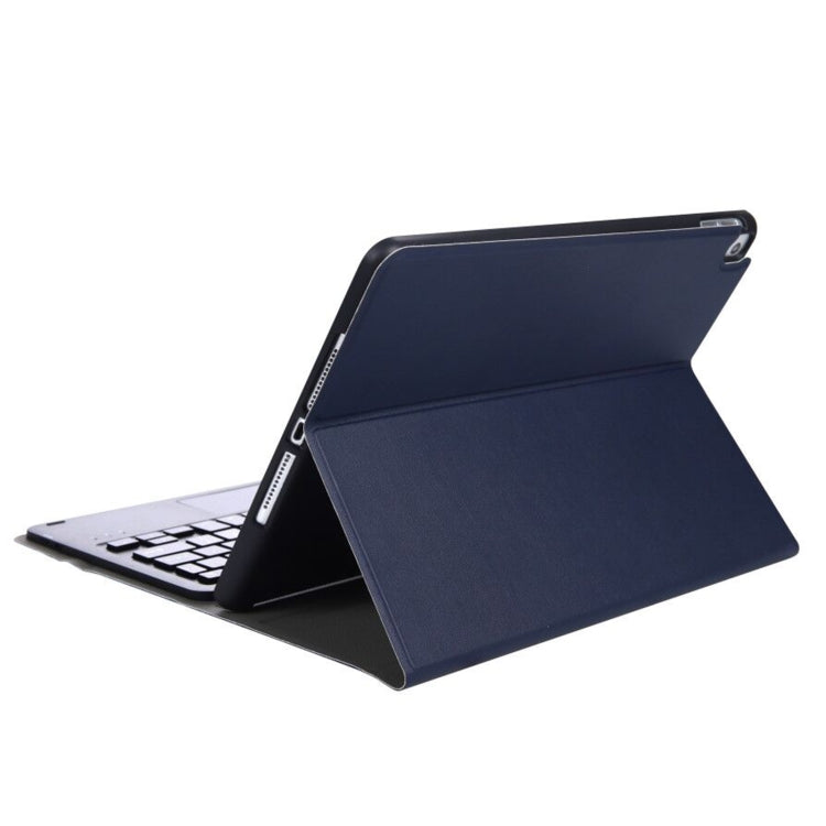 A07B-A Lambskin Texture Square Keycap Bluetooth Keyboard Leather Case with Touch Control For iPad 9.7 2018 & 2017 / Pro 9.7 inch / Air 2(Blue) - Universal by PMC TechLife | Online Shopping South Africa | PMC TechLife