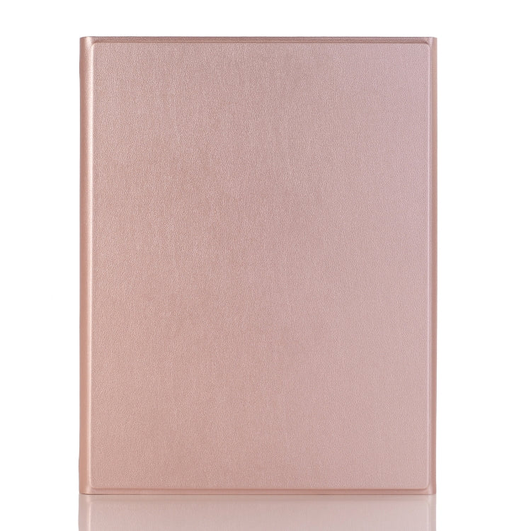 A07B-A Lambskin Texture Square Keycap Bluetooth Keyboard Leather Case with Touch Control For iPad 9.7 2018 & 2017 / Pro 9.7 inch / Air 2(Rose Gold) - Universal by PMC TechLife | Online Shopping South Africa | PMC TechLife