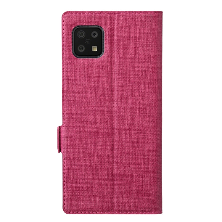 For Sharp Aquos Sense 6 ViLi K Series Magnetic Buckle Horizontal Flip Leather Phone Case(Rose Red) - More Brand by ViLi | Online Shopping South Africa | PMC Jewellery | Buy Now Pay Later Mobicred