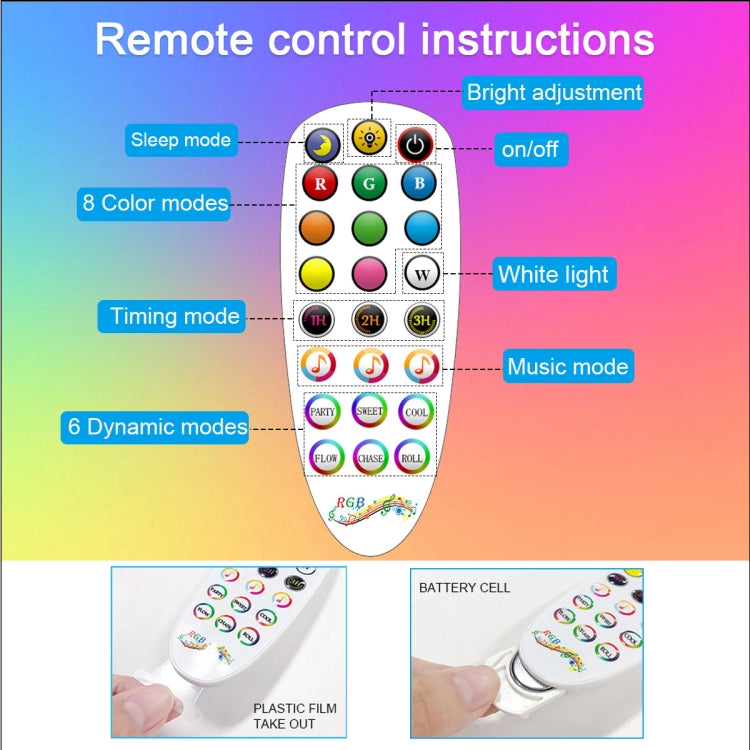 GVVOOHOME LED Symphony Remote Control Floor Atmosphere Light, Power Supply:EU Plug - Floor Lamps by PMc TechLife | Online Shopping South Africa | PMc TechLife | Buy Now Pay Later Mobicred