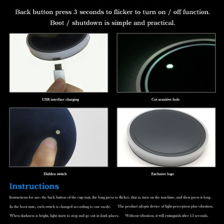 Car AcrylicColorful USB Charger Water Cup Groove LED Atmosphere Light(Bell) - Car Drink Holders by PMC TechLife | Online Shopping South Africa | PMC TechLife | Buy Now Pay Later Mobicred