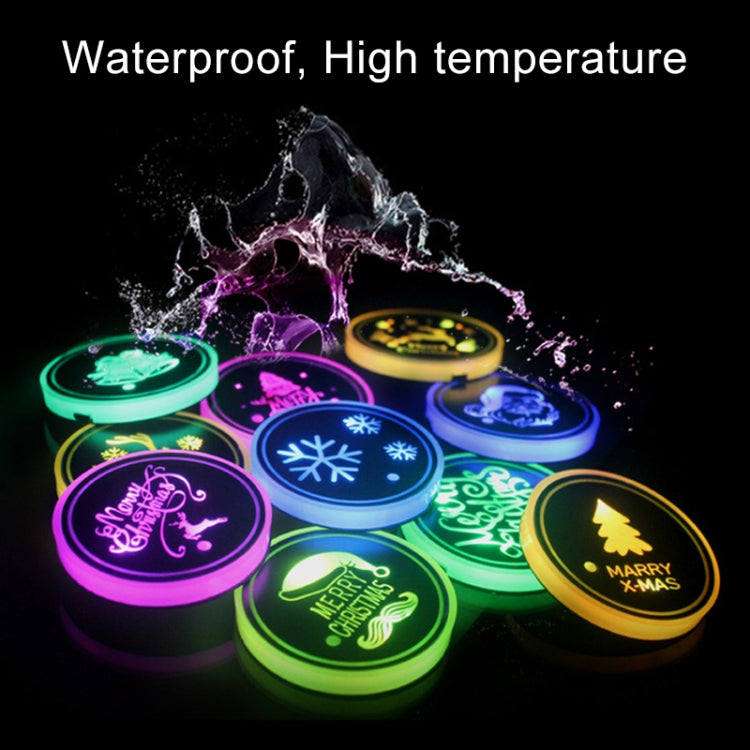 Car AcrylicColorful USB Charger Water Cup Groove LED Atmosphere Light(Christmas Tree) - Car Drink Holders by PMC TechLife | Online Shopping South Africa | PMC TechLife | Buy Now Pay Later Mobicred