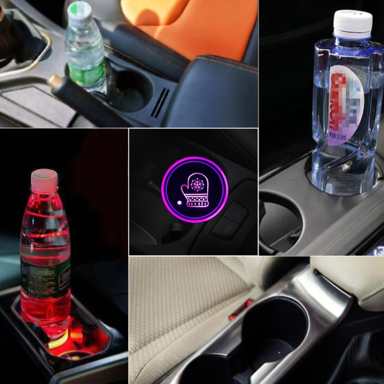 Car AcrylicColorful USB Charger Water Cup Groove LED Atmosphere Light(Glove) - Car Drink Holders by PMC TechLife | Online Shopping South Africa | PMC TechLife | Buy Now Pay Later Mobicred