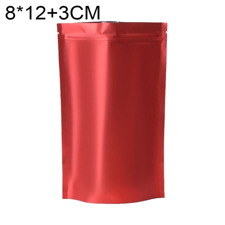 100 PCS/Set Matte Aluminum Foil Snack Stand-up Pouch, Size:8x12+3cm(Red) - Preservation Supplies by PMC TechLife | Online Shopping South Africa | PMC TechLife | Buy Now Pay Later Mobicred