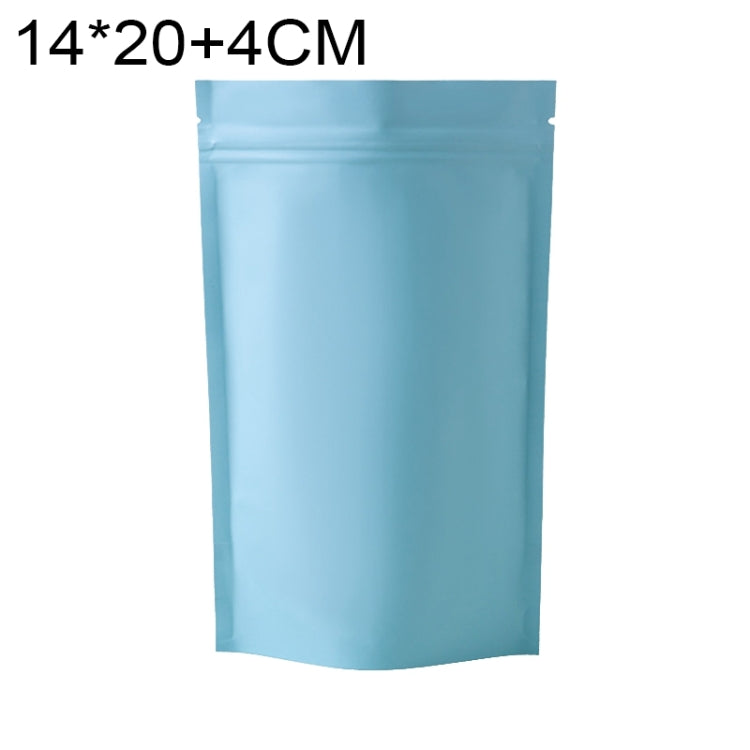 100 PCS/Set Matte Aluminum Foil Snack Stand-up Pouch, Size:14x20+4cm(Sky Blue) - Preservation Supplies by PMC TechLife | Online Shopping South Africa | PMC TechLife | Buy Now Pay Later Mobicred