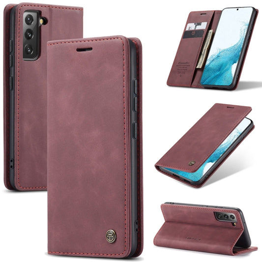 For Samsung Galaxy S22 CaseMe 013 Multifunctional Horizontal Flip Leather Phone Case(Wine Red) - Galaxy S22 5G Cases by CaseMe | Online Shopping South Africa | PMC Jewellery | Buy Now Pay Later Mobicred