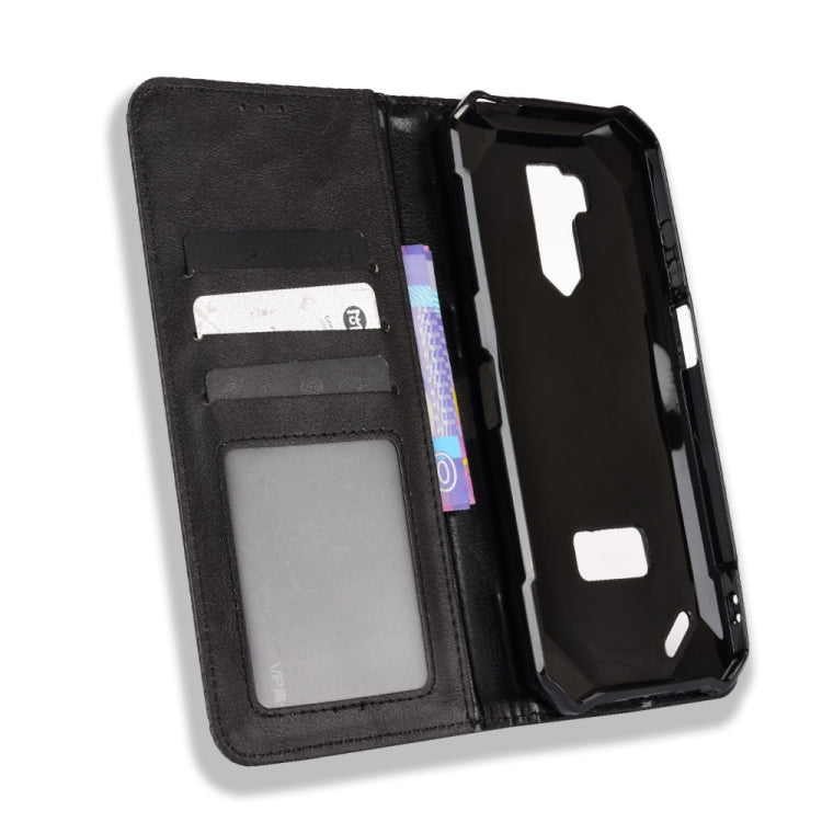 For Ulefone Armor X9 Magnetic Buckle Retro Texture Leather Case(Black) - free shipping - PMC Jewellery - Order now!