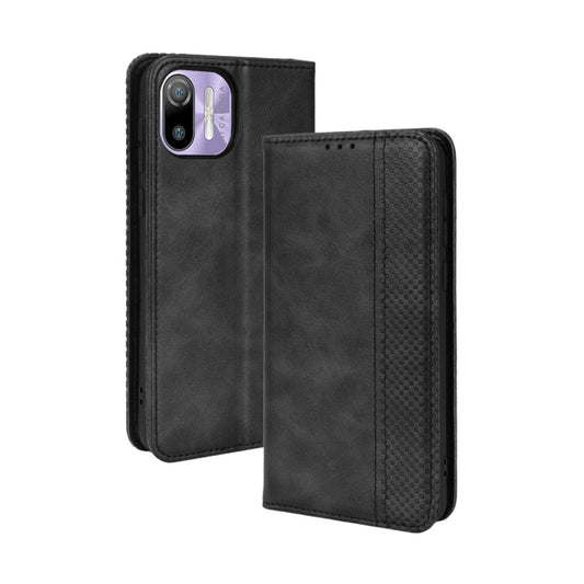 For Ulefone Note 6 / Note 6P Magnetic Buckle Retro Texture Leather Case(Black) - Ulefone Cases by PMC Jewellery | Online Shopping South Africa | PMC Jewellery | Buy Now Pay Later Mobicred