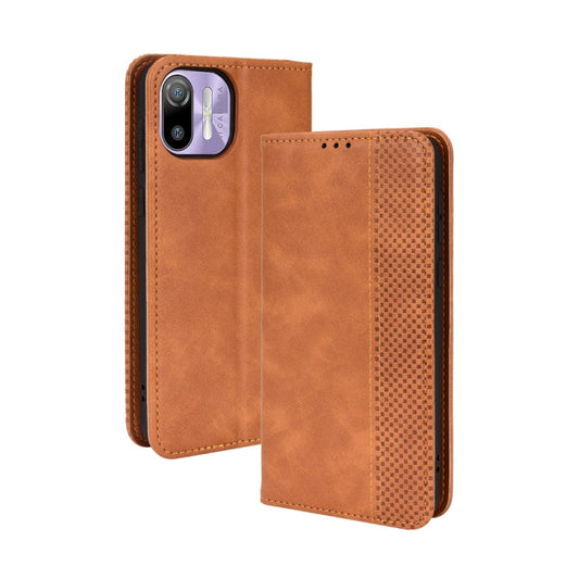 For Ulefone Note 6 / Note 6P Magnetic Buckle Retro Texture Leather Case(Brown) - Ulefone Cases by PMC Jewellery | Online Shopping South Africa | PMC Jewellery | Buy Now Pay Later Mobicred