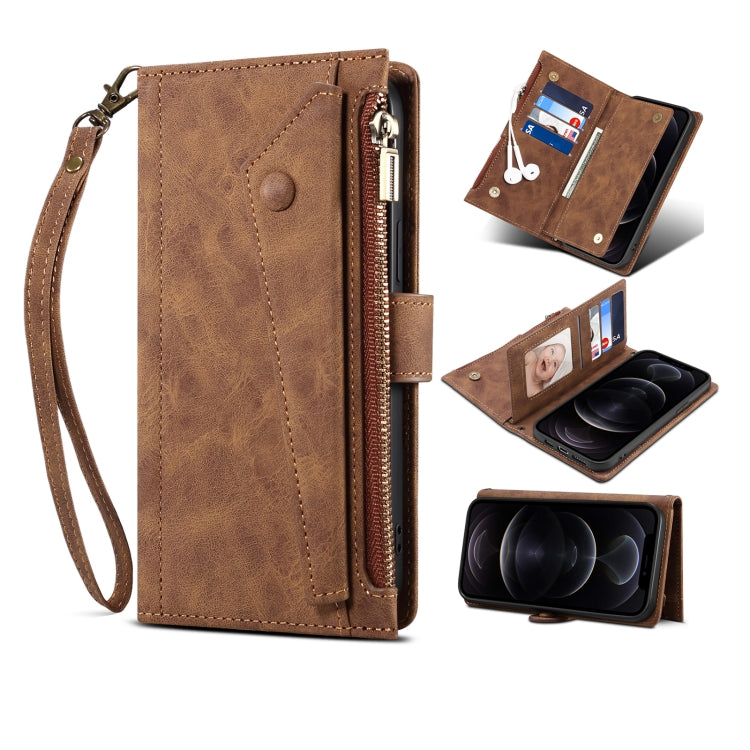 For Motorola Edge S30 Retro Frosted Leather Phone Case(Brown) - Motorola Cases by PMC TechLife | Online Shopping South Africa | PMC TechLife | Buy Now Pay Later Mobicred