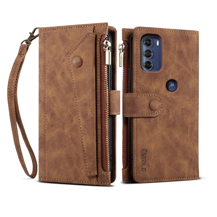 For Motorola Edge S30 Retro Frosted Leather Phone Case(Brown) - Motorola Cases by PMC TechLife | Online Shopping South Africa | PMC TechLife | Buy Now Pay Later Mobicred