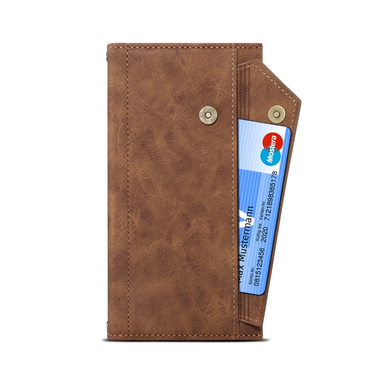 For Motorola Edge S30 Retro Frosted Leather Phone Case(Brown) - Motorola Cases by PMC TechLife | Online Shopping South Africa | PMC TechLife | Buy Now Pay Later Mobicred