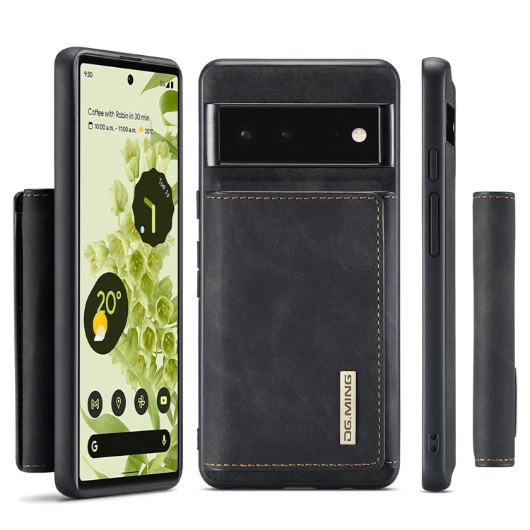 For Google Pixel 6 Pro DG.MING M1 Series 3-Fold Multi Card Wallet Back Cover Leather Phone Case(Black) - Google Cases by DG.MING | Online Shopping South Africa | PMC TechLife | Buy Now Pay Later Mobicred