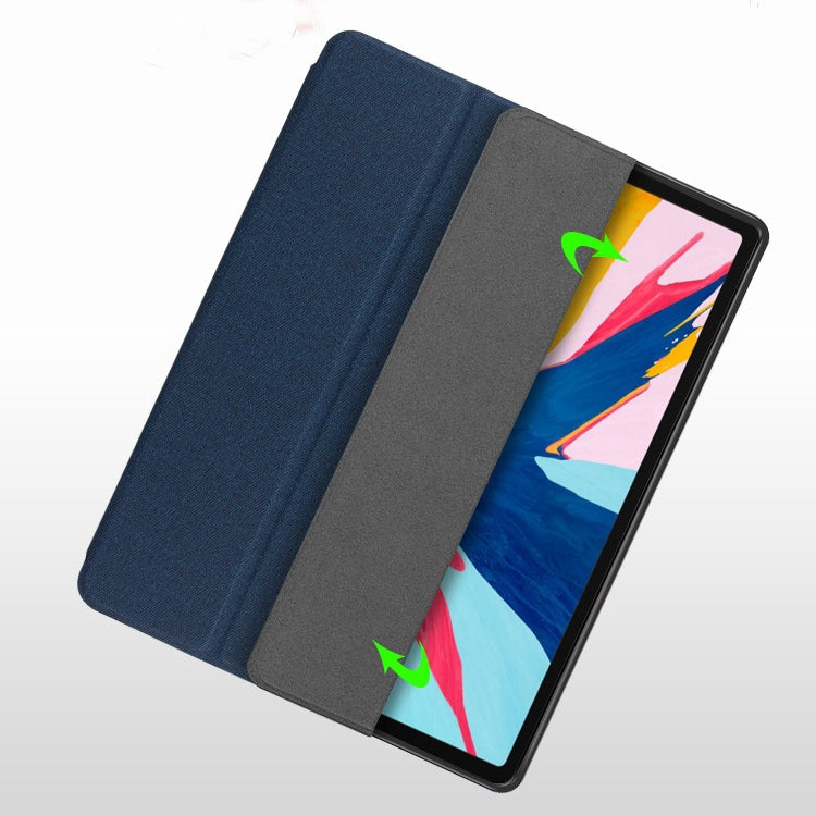 For iPad Mini 5 / 4 Mutural Exquisite Series Cloth Texture PU+TPU Leather Case with 3-Fold Holder & Pen Slot & Sleep & Wake-up Function(Green) - free shipping - PMC TechLife - Order now!