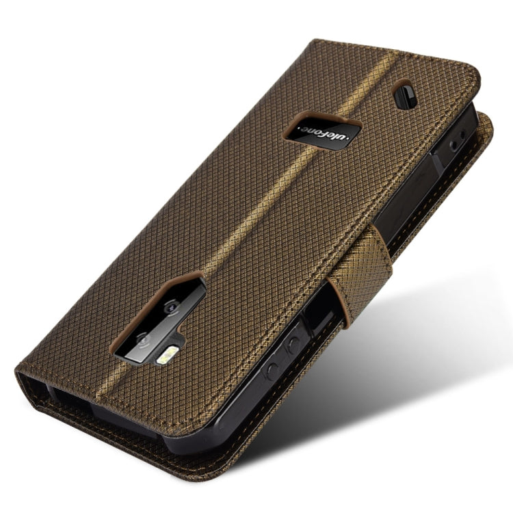 For Ulefone Armor X9 Diamond Texture Leather Phone Case(Brown) - Ulefone Cases by PMC Jewellery | Online Shopping South Africa | PMC Jewellery | Buy Now Pay Later Mobicred