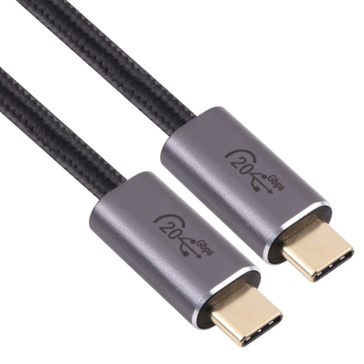 20Gbps USB 3.2 USB-C / Type-C Male to USB-C / Type-C Male Braided Data Cable, Cable Length:1.5m(Black) - Cable & Adapters by PMC Jewellery | Online Shopping South Africa | PMC Jewellery | Buy Now Pay Later Mobicred