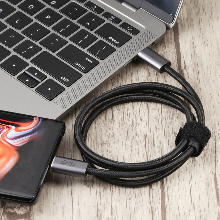 20Gbps USB 3.2 USB-C / Type-C Male to USB-C / Type-C Male Braided Data Cable, Cable Length:1.5m(Black) - Cable & Adapters by PMC Jewellery | Online Shopping South Africa | PMC Jewellery | Buy Now Pay Later Mobicred