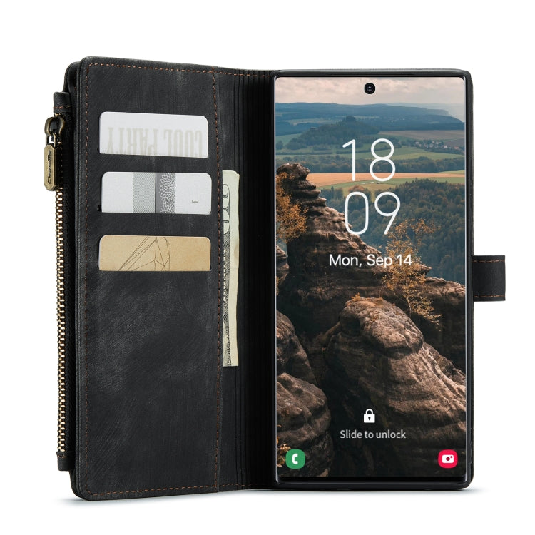 For Samsung Galaxy S22 Ultra 5G CaseMe C30 Multifunctional Phone Leather Case with Holder & Card Slot & Wallet(Black) - Galaxy S22 Ultra 5G Cases by CaseMe | Online Shopping South Africa | PMC Jewellery | Buy Now Pay Later Mobicred