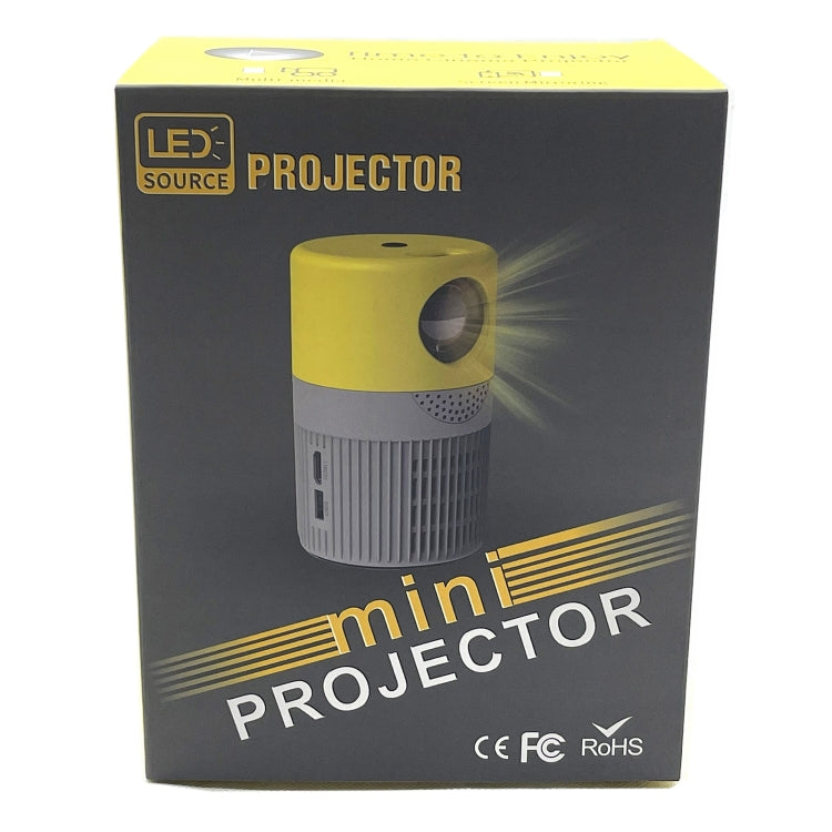 T400 100 inch Screen 3000 Lumens LED Mini Projector, Plug Type:US Plug(Grey Yellow) - Mini Projector by PMC TechLife | Online Shopping South Africa | PMC TechLife | Buy Now Pay Later Mobicred