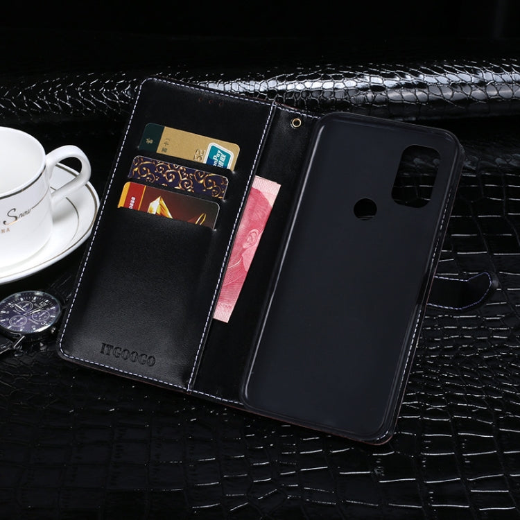 For Blackview A70 Pro idewei Crocodile Texture Leather Phone Case(Black) - More Brand by idewei | Online Shopping South Africa | PMC TechLife | Buy Now Pay Later Mobicred
