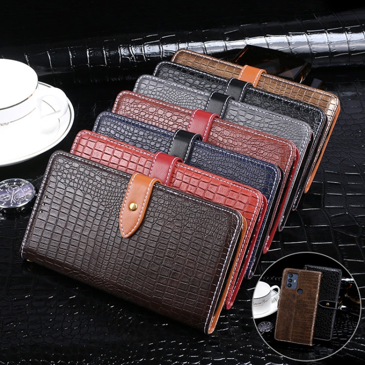 For TCL 30 SE idewei Crocodile Texture Leather Phone Case(Black) - free shipping - PMC Jewellery - Order now!