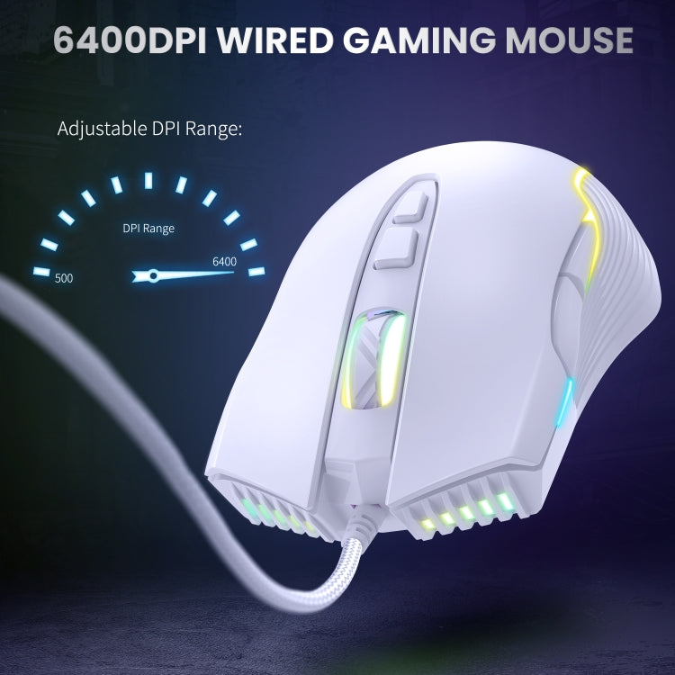 ONIKUMA CW905 RGB Lighting Wired Mouse(White) - free shipping - PMC Jewellery - Order now!