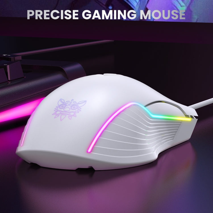 ONIKUMA CW905 RGB Lighting Wired Mouse(White) - free shipping - PMC Jewellery - Order now!