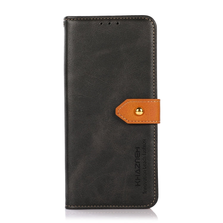 For OPPO Reno7 5G Global / Find X5 Lite KHAZNEH Dual-color Cowhide Texture Flip Leather Phone Case(Black) - OPPO Cases by PMC Jewellery | Online Shopping South Africa | PMC Jewellery | Buy Now Pay Later Mobicred