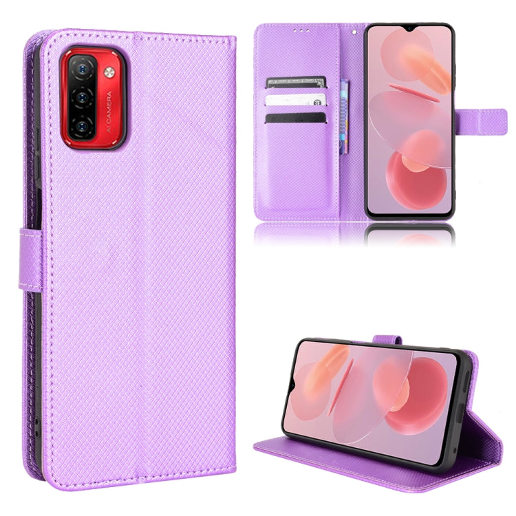 For Ulefone Note 12P Diamond Texture Leather Phone Case(Purple) - Ulefone Cases by PMC Jewellery | Online Shopping South Africa | PMC Jewellery | Buy Now Pay Later Mobicred