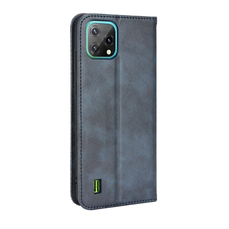 For Blackview A55 Magnetic Buckle Retro Crazy Horse Leather Phone Case(Blue) - More Brand by PMC TechLife | Online Shopping South Africa | PMC TechLife | Buy Now Pay Later Mobicred