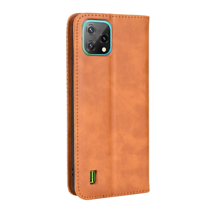 For Blackview A55 Magnetic Buckle Retro Crazy Horse Leather Phone Case(Brown) - More Brand by PMC TechLife | Online Shopping South Africa | PMC TechLife | Buy Now Pay Later Mobicred