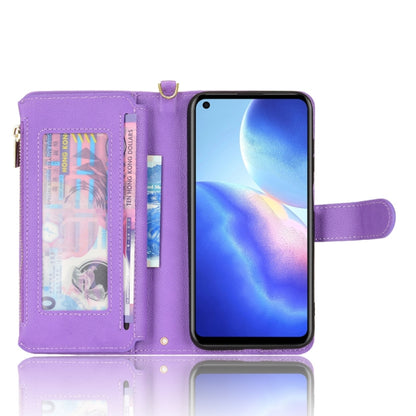 For Blackview A90 Litchi Texture Zipper Leather Phone Case(Purple) - More Brand by PMC Jewellery | Online Shopping South Africa | PMC Jewellery | Buy Now Pay Later Mobicred