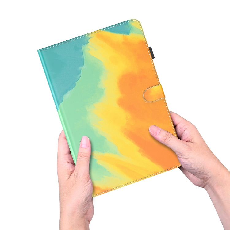 For Samsung Galaxy Tab S9 Watercolor Pattern Flip Leather Tablet Case(Autumn Leaves) - Galaxy Tab S9 Cases by PMC Jewellery | Online Shopping South Africa | PMC Jewellery | Buy Now Pay Later Mobicred