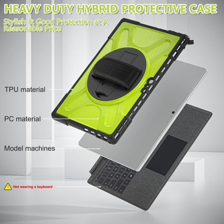 For MicroSoft Surface Pro 4 / 5 / 6 / 7 TPU + PC Tablet Case(Yellow Green) - free shipping - PMC TechLife - Order now!