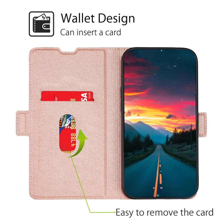 For Doogee Y8 Ultra-thin Voltage Side Buckle PU + TPU Leather Phone Case(Rose Gold) - More Brand by PMC TechLife | Online Shopping South Africa | PMC TechLife | Buy Now Pay Later Mobicred