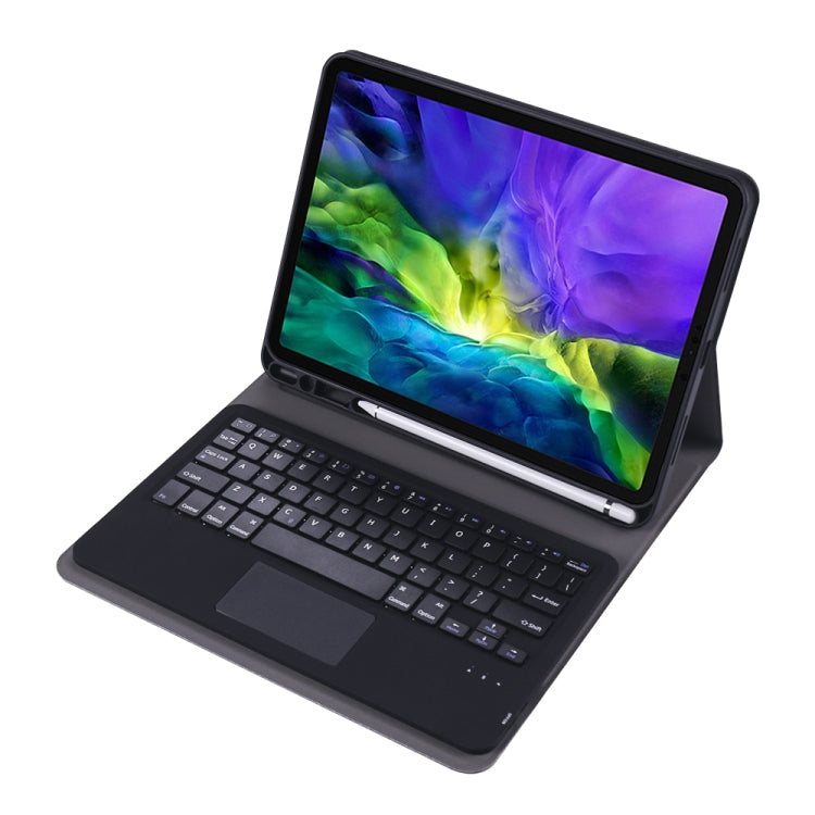 A11B-A Lambskin Texture Ultra-thin Bluetooth Keyboard Leather Case with Pen Holder & Touchpad For iPad Air 5 2022 / Air 4 2020 10.9 & Pro 11 inch 2021 / 2020 / 2018(Black) - Universal by PMC TechLife | Online Shopping South Africa | PMC TechLife | Buy Now Pay Later Mobicred
