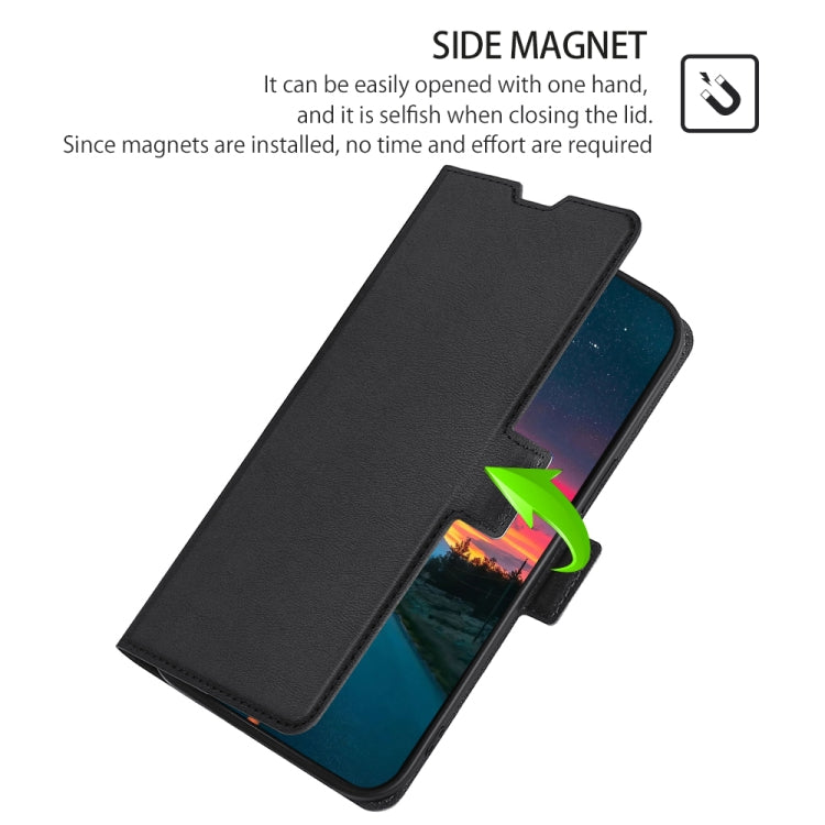 For Blackview A60 Pro Ultra-thin Voltage Side Buckle PU + TPU Leather Phone Case(Black) - More Brand by PMC Jewellery | Online Shopping South Africa | PMC Jewellery