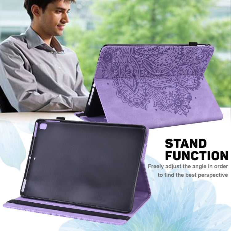 For Amazon Fire HD 10 2021 / HD 10 Plus 2021 Peacock Embossed Pattern Leather Tablet Case(Purple) - Amazon by PMC Jewellery | Online Shopping South Africa | PMC Jewellery